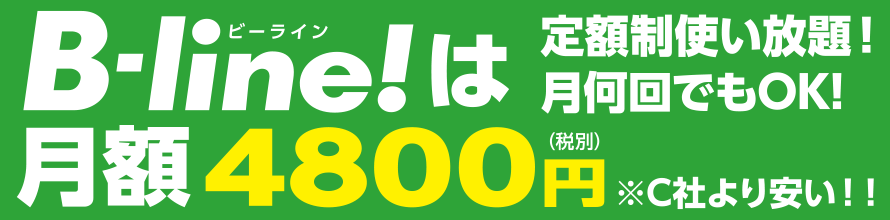 B-line!は月額4,800円(税込) C社より安い!